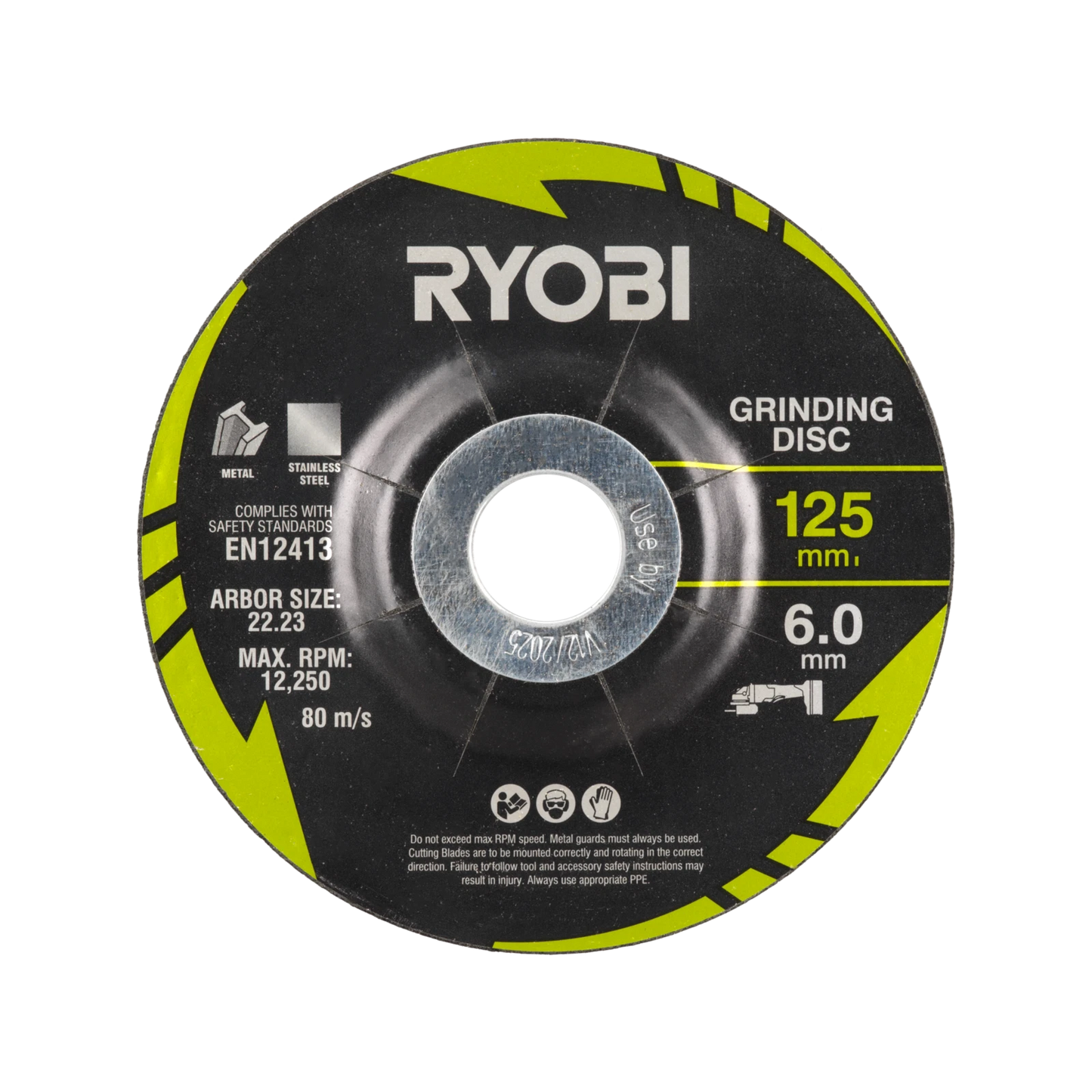 Ryobi 4 Piece 125mm Metal Cutting & Grinding Set for Angle Grinders