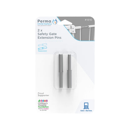 Perma Child Safety Gate Extension Pins 2 Pack, Metal, Pressure-Mounted, Easy Install