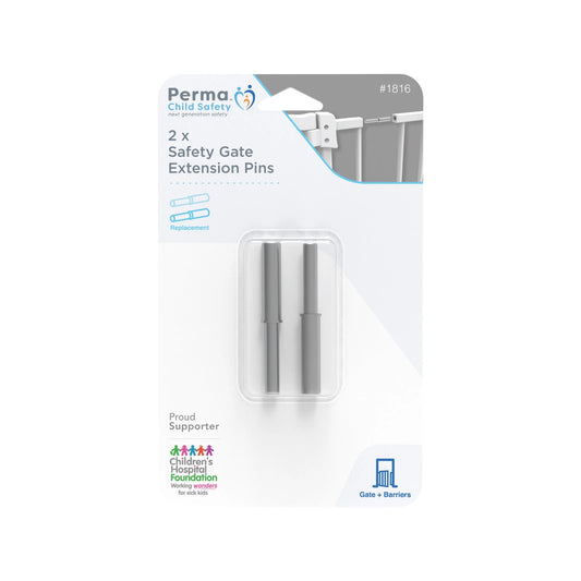 Perma Child Safety Gate Extension Pins 2 Pack, Metal, Pressure-Mounted, Easy Install