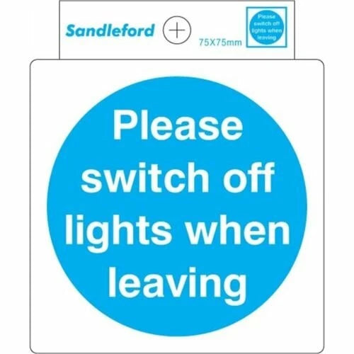 Sandleford 75mm Self Adhesive Sign with Super Strong Adhesive for Versatile Surfaces