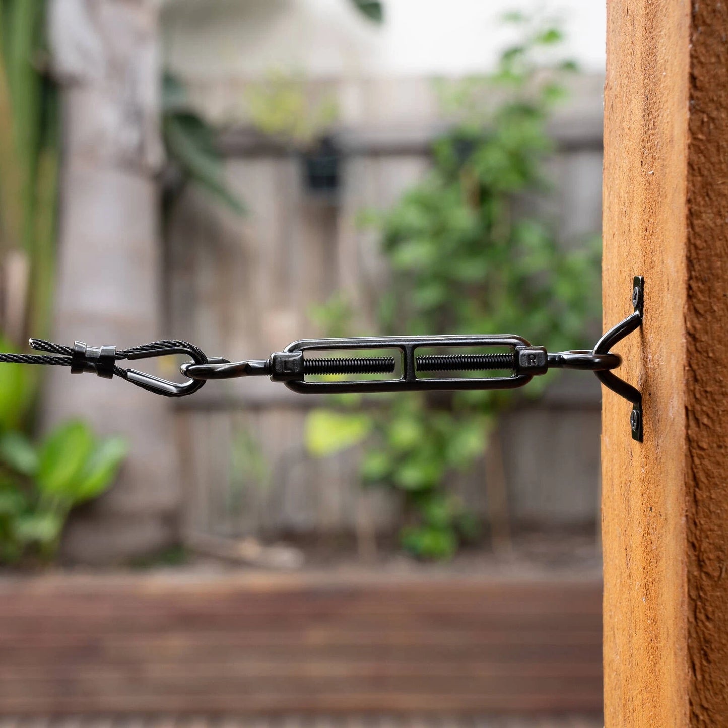 Taskmaster 6mm Black 316 Stainless Steel Turnbuckle Hook and Eye – 6 Pack, Marine Grade