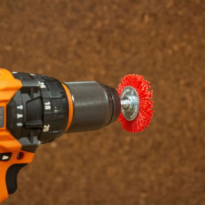 Josco 50mm Abrasive Nylon Wheel Brush for Paint, Rust, and Burr Removal