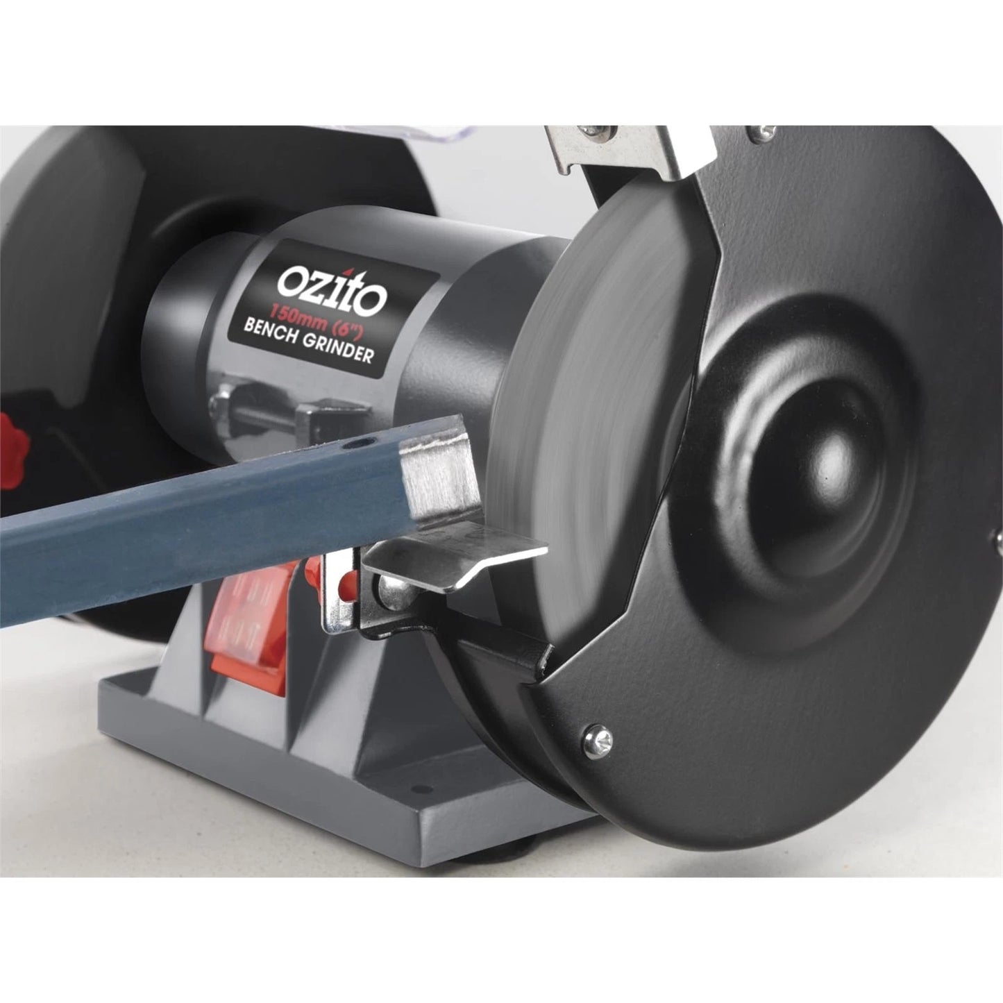 Ozito 150W 150mm Bench Grinder with Induction Motor & Adjustable Eye Shields