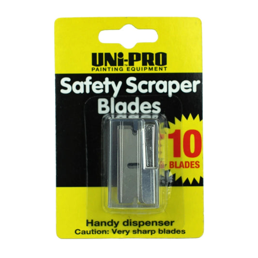 UNi-PRO Heavy Duty Paint Scraper Blades 10 Pack - Durable, Versatile for Metal, Glass, Timber