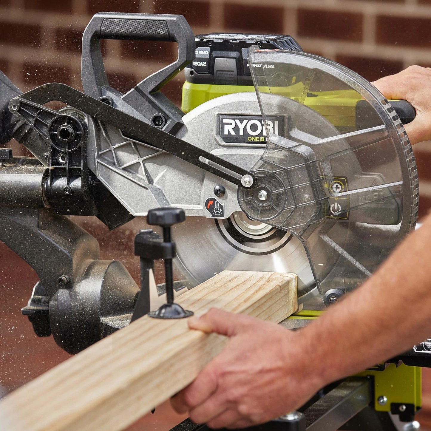 Ryobi 18V ONE+ HP 254mm Brushless Sliding Mitre Saw, Tool Only, Portable & Precise
