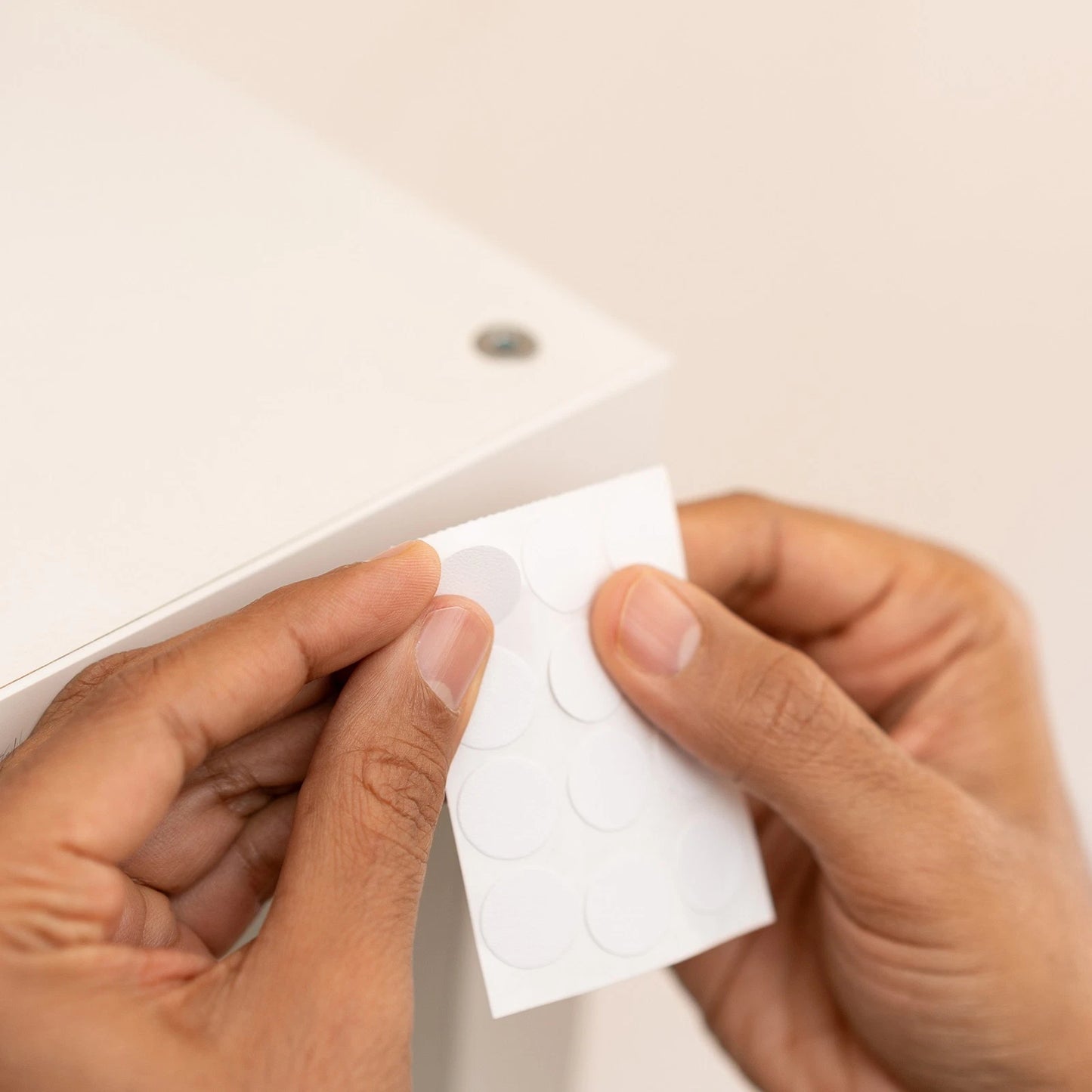 Taskmaster 15mm White Self Adhesive Screw Caps 250 Pcs for Cabinets & Furniture