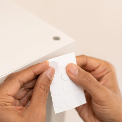 Taskmaster 15mm White Self Adhesive Screw Caps 250 Pcs for Cabinets & Furniture