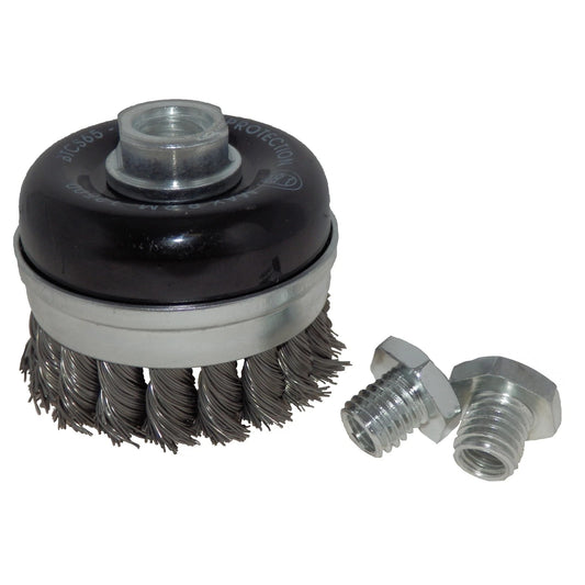 Josco Brumby 75mm Twistknot Cup Brush with Skirt for Paint and Rust Removal