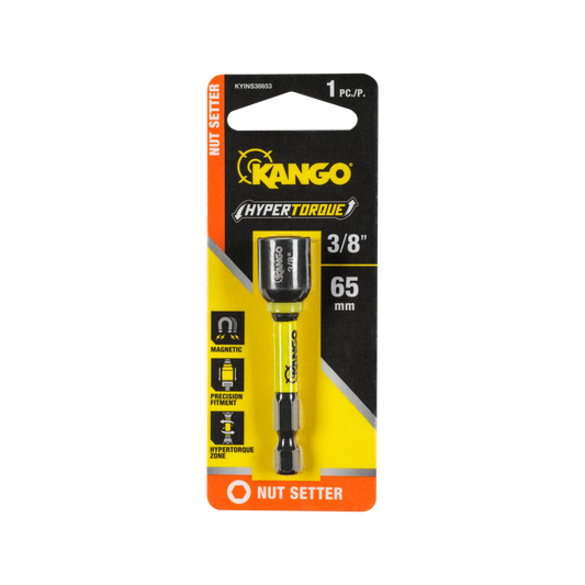 Kango 3/8” 65mm Hypertorque Impact Nut Setter with Magnetized Tip & Hex Shank