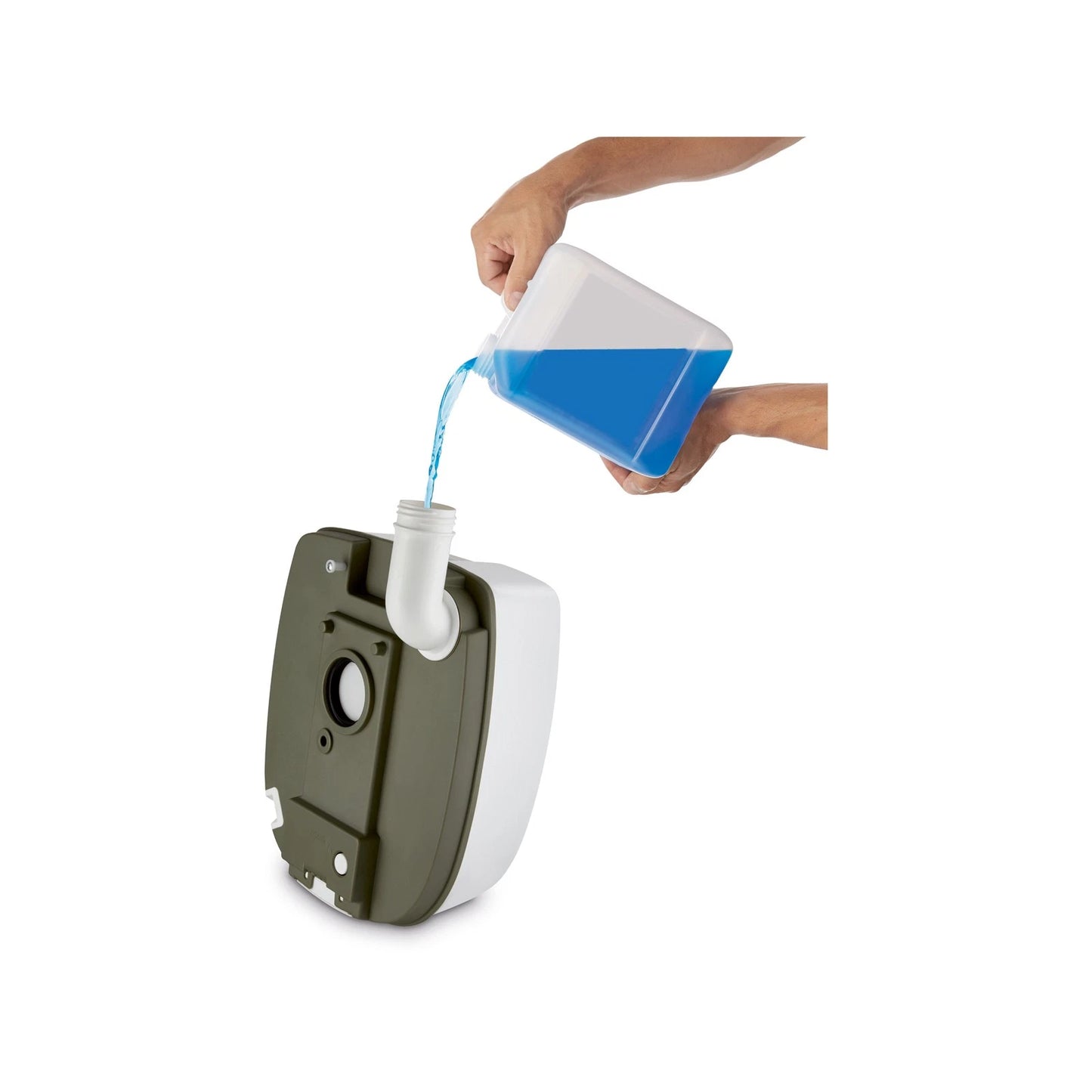 Enders Deluxe Camping Toilet, 35cm Seat, 15L Flush, 17L Waste, Portable with Roller