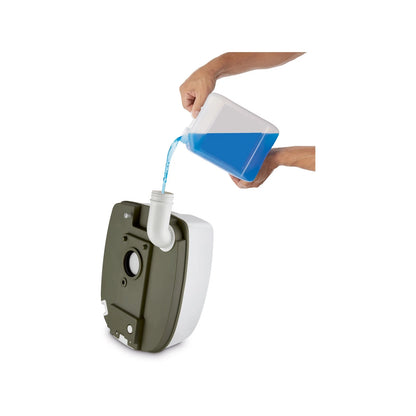 Enders Deluxe Camping Toilet, 35cm Seat, 15L Flush, 17L Waste, Portable with Roller