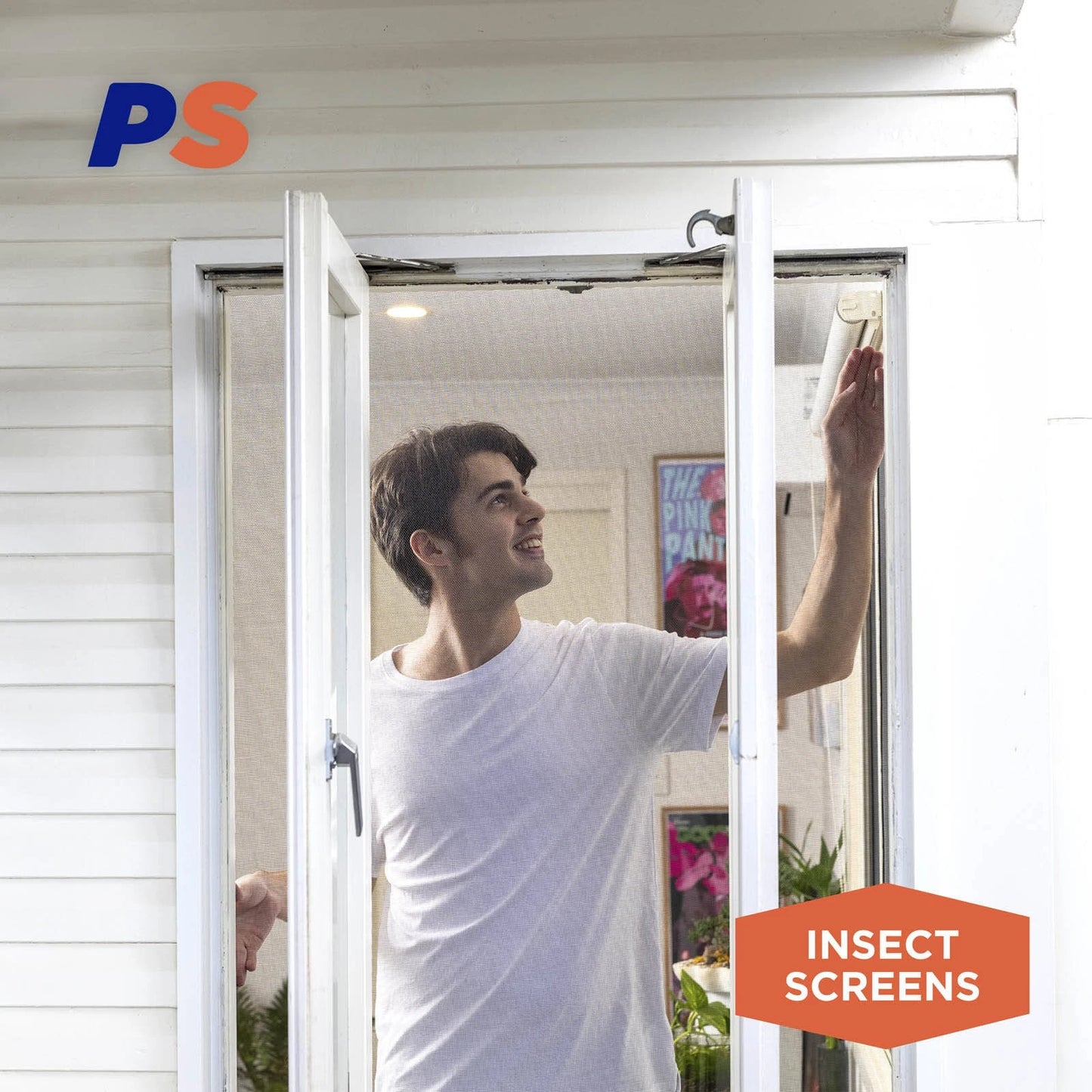 Permastik Easy Fit Window Screen Kit 1.5m x 1.2m, Adjustable, UV-Resistant Fibreglass Mesh