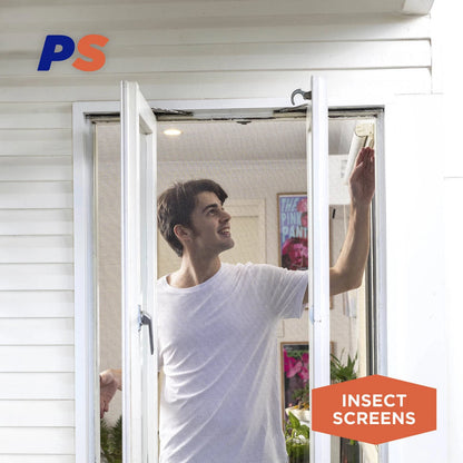 Permastik Easy Fit Window Screen Kit 1.5m x 1.2m, Adjustable, UV-Resistant Fibreglass Mesh