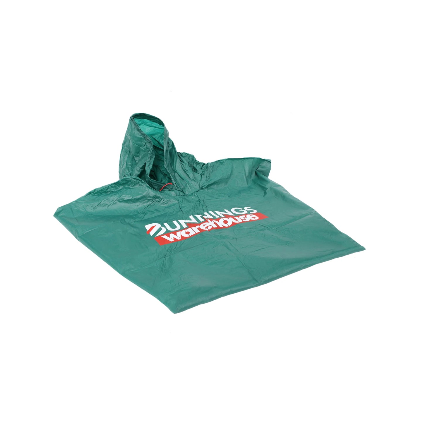 Bunnings Adult Poncho - Durable Lightweight PVC, Hooded, One Size Fits All, Green