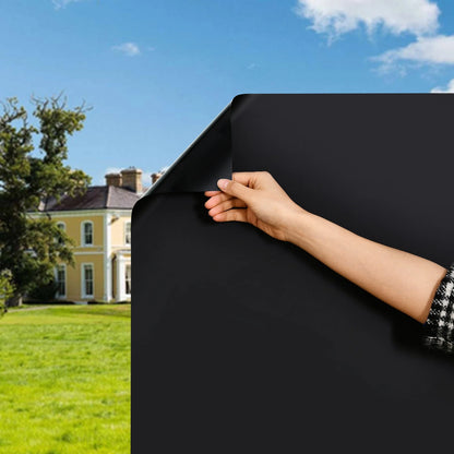 Pillar Black Plain Adhesive Window Film 0.45 x 2m - Privacy & Matte Finish