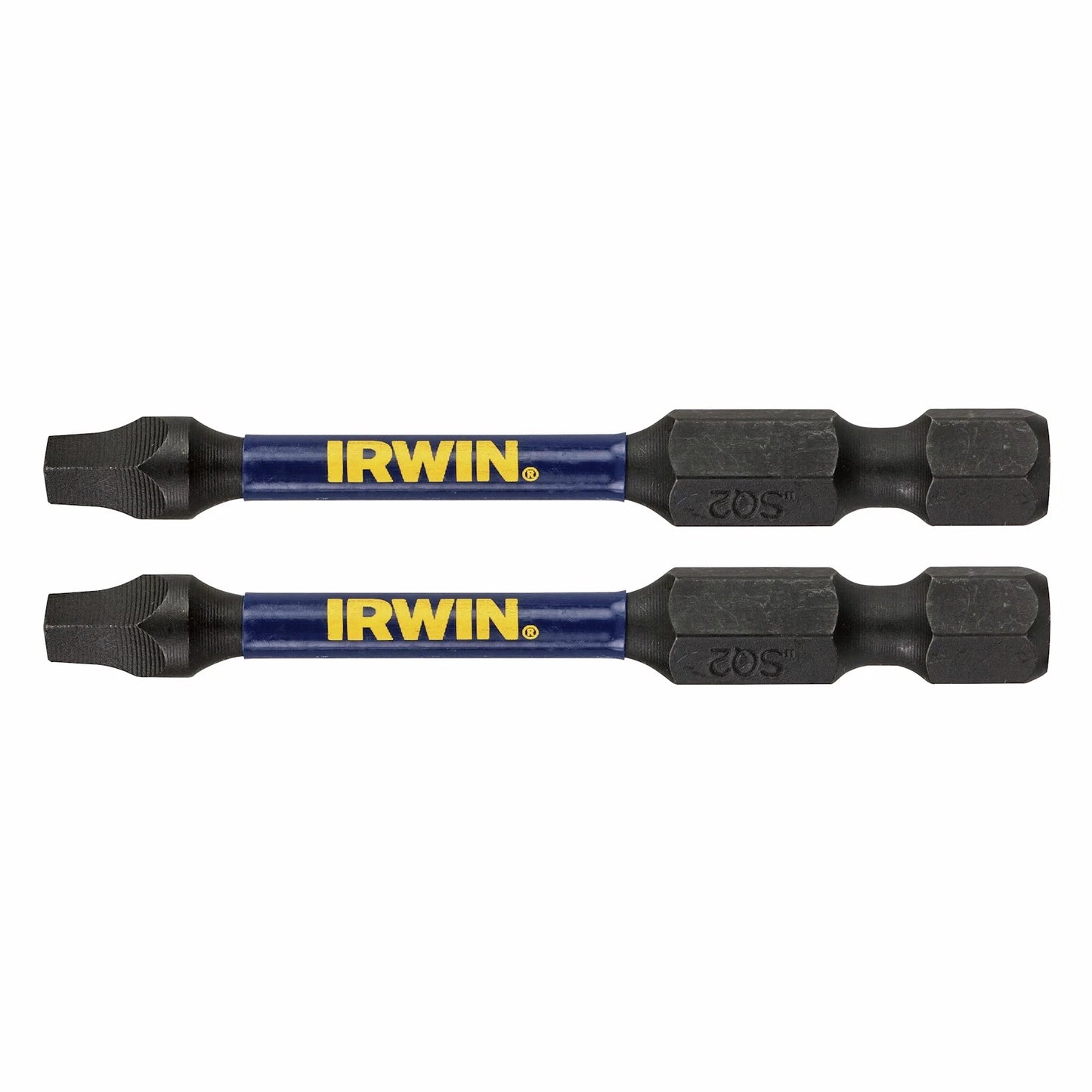 IRWIN Impact Pro 57mm SQ2 Bits - 2 Pack, Magnetised, Durable, Trade-Grade