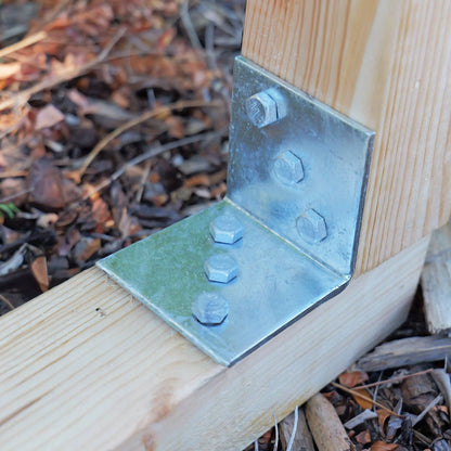 Carinya Zinc Plated Reinforcing Angle Bracket 150x150x75mm - Durable Steel, Indoor/Outdoor Use