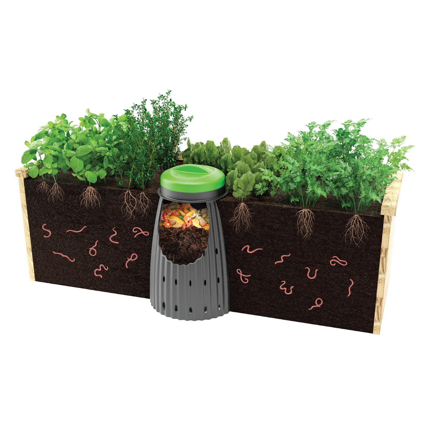 Tumbleweed Worm Buffet In-Ground Worm Farm, 26L, Efficient Waste Recycling, Green