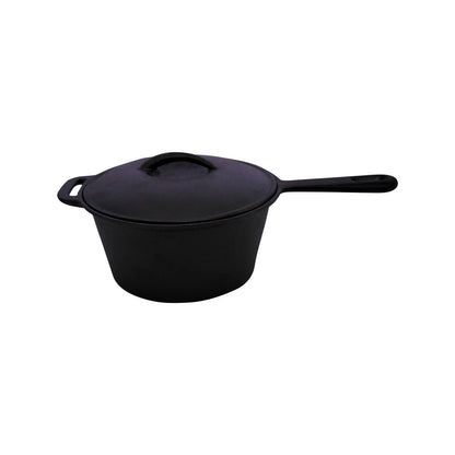 Jumbuck 1L Cast Iron Saucepan - Versatile, Durable, Indoor & Outdoor Cooking