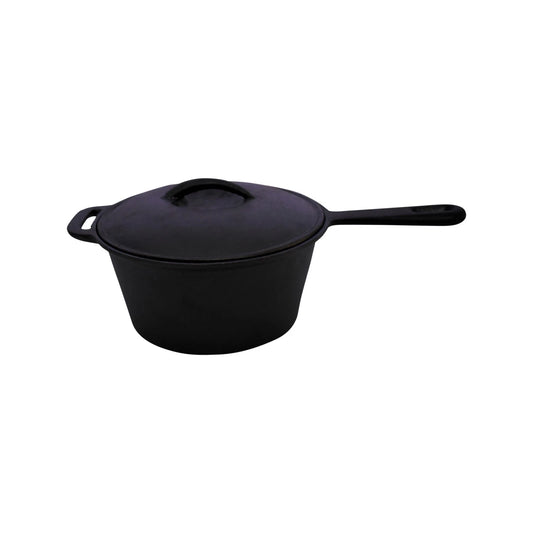 Jumbuck 1L Cast Iron Saucepan - Versatile, Durable, Indoor & Outdoor Cooking