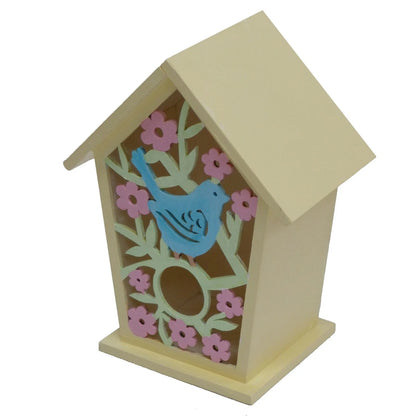 Boyle Birdhouse With Hinged Roof - Multi-Functional Wooden Craft, Laser-Cut Design, Plywood
