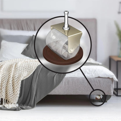 Slipstick Chocolate Castor Cup Gripper 4 Pack - Floor Protection & Anti-Slip for 50-56mm Wheels