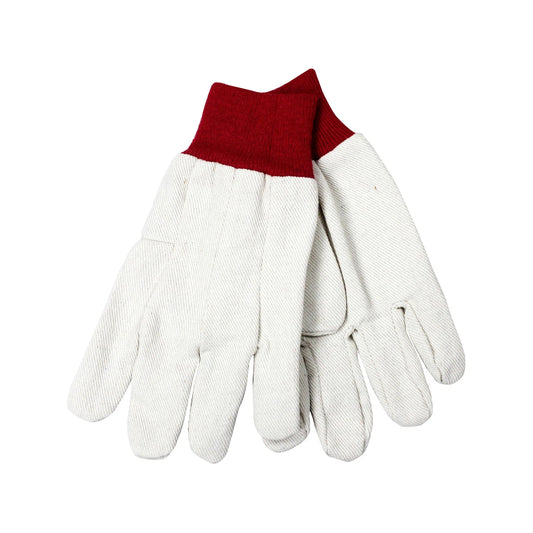 Saxon Cotton Calico Glove 23.5cm - Breathable, Elastic Cuff, One Size Fits All