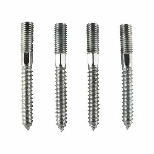 Everhang M10 x 80mm Zinc Plated Hanger Bolt 4 Pack - Durable, Corrosion-Resistant Steel