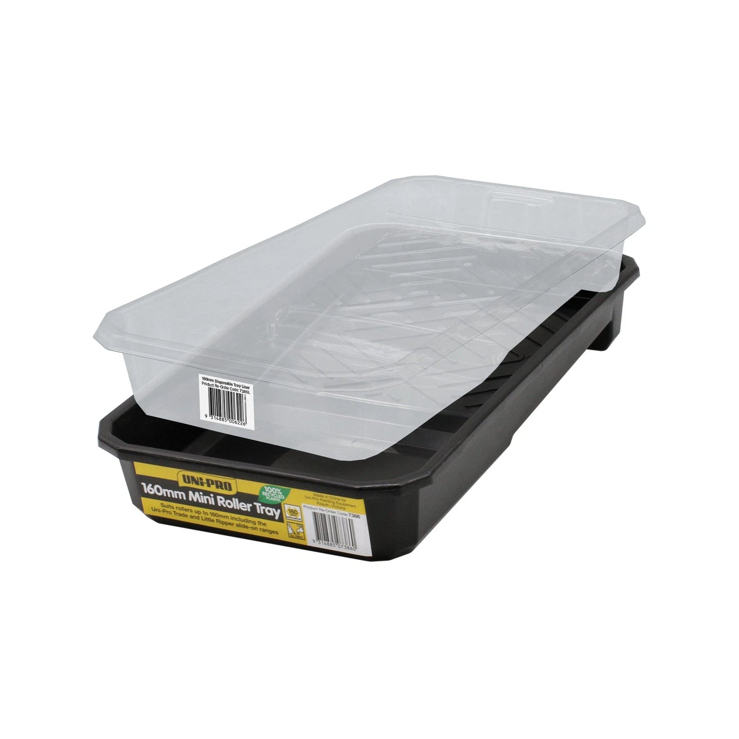 UNi-PRO 160mm Paint Tray Liner - Disposable, No-Mess, Acrylic & Oil-Compatible