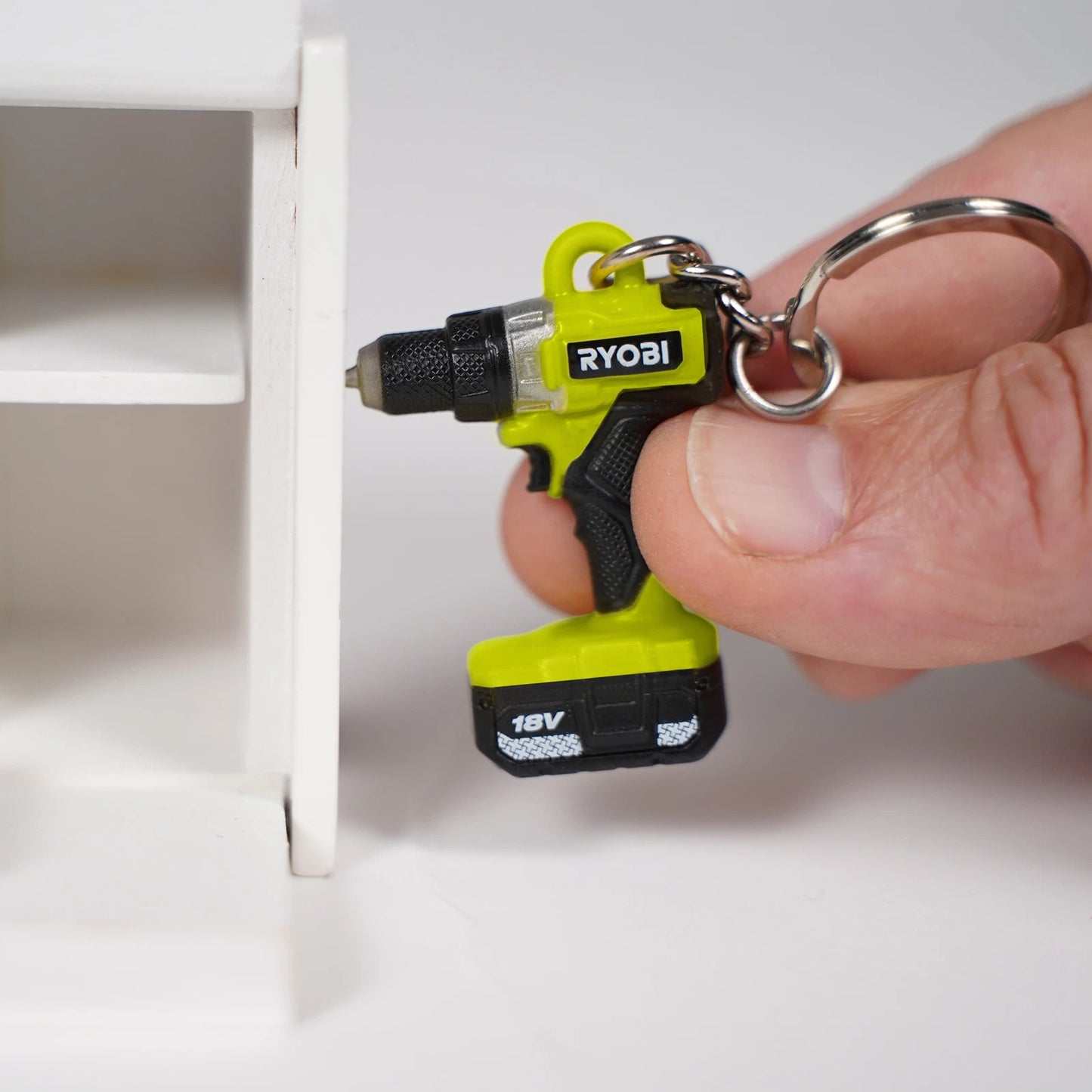 Ryobi MINI Drill Keyring - Eco-Friendly, 100% Recycled, Collectible Replica