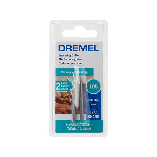 Dremel Engraving Cutter 0.8mm - 2 Pack, Versatile for Wood, Metal, Plastic, Jewelry