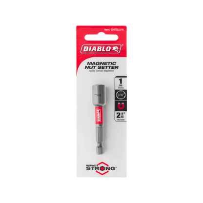 Diablo 5/16" 65mm Magnetic Nut Setter, Extreme Durability, Impact Resistant