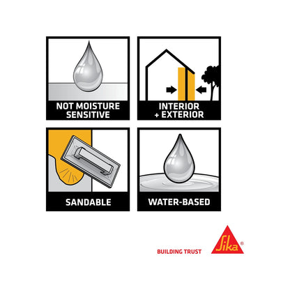 Sika 400ml Blue Grey Wet Area Filler, Water-Based, Fast Drying, Moisture-Resistant