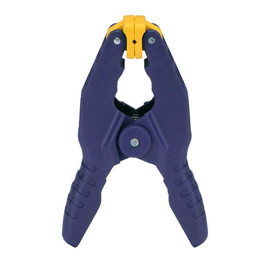 Irwin 25mm Quick Grip Spring Clamp, Contoured Jaw, Non-Marring Pads, Blue Resin
