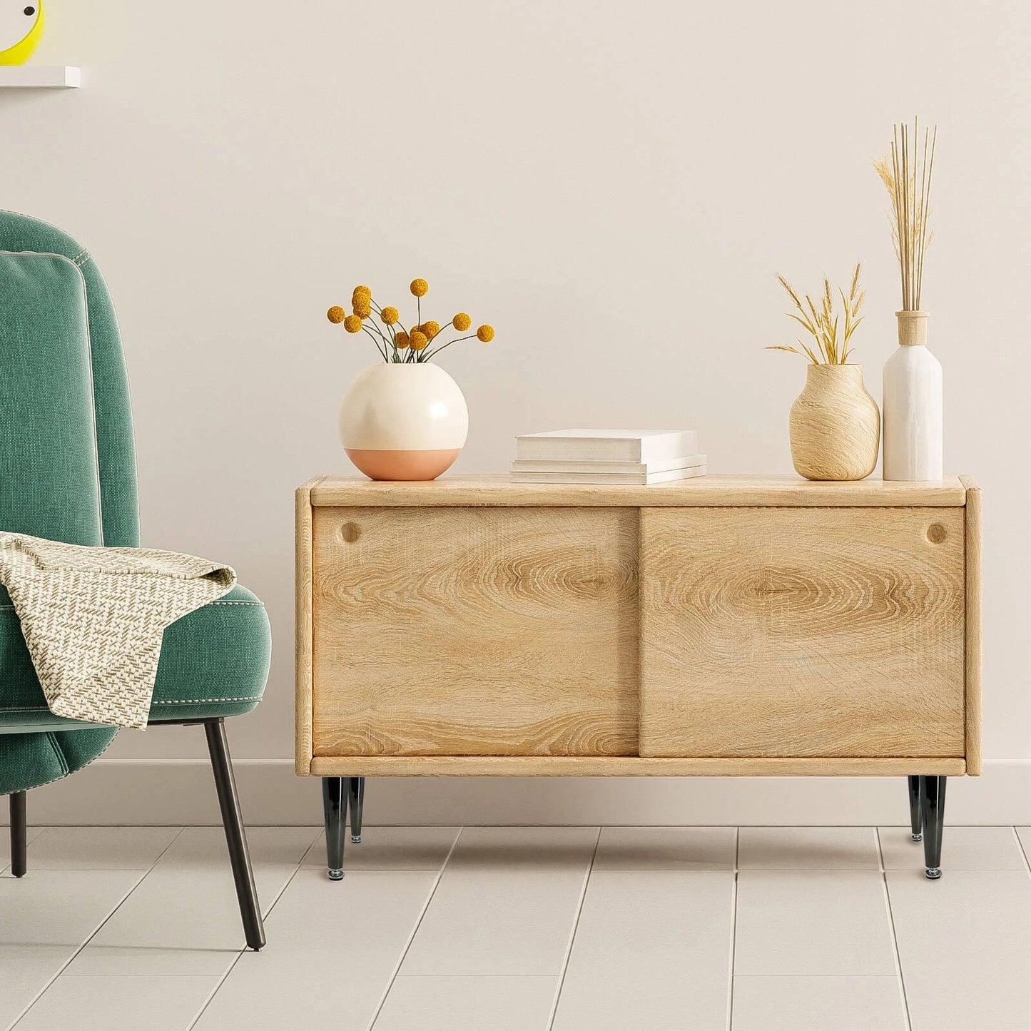 Adoored 150mm Black Nickel Tapered Metal Furniture Leg - Easy Install, Modern Design