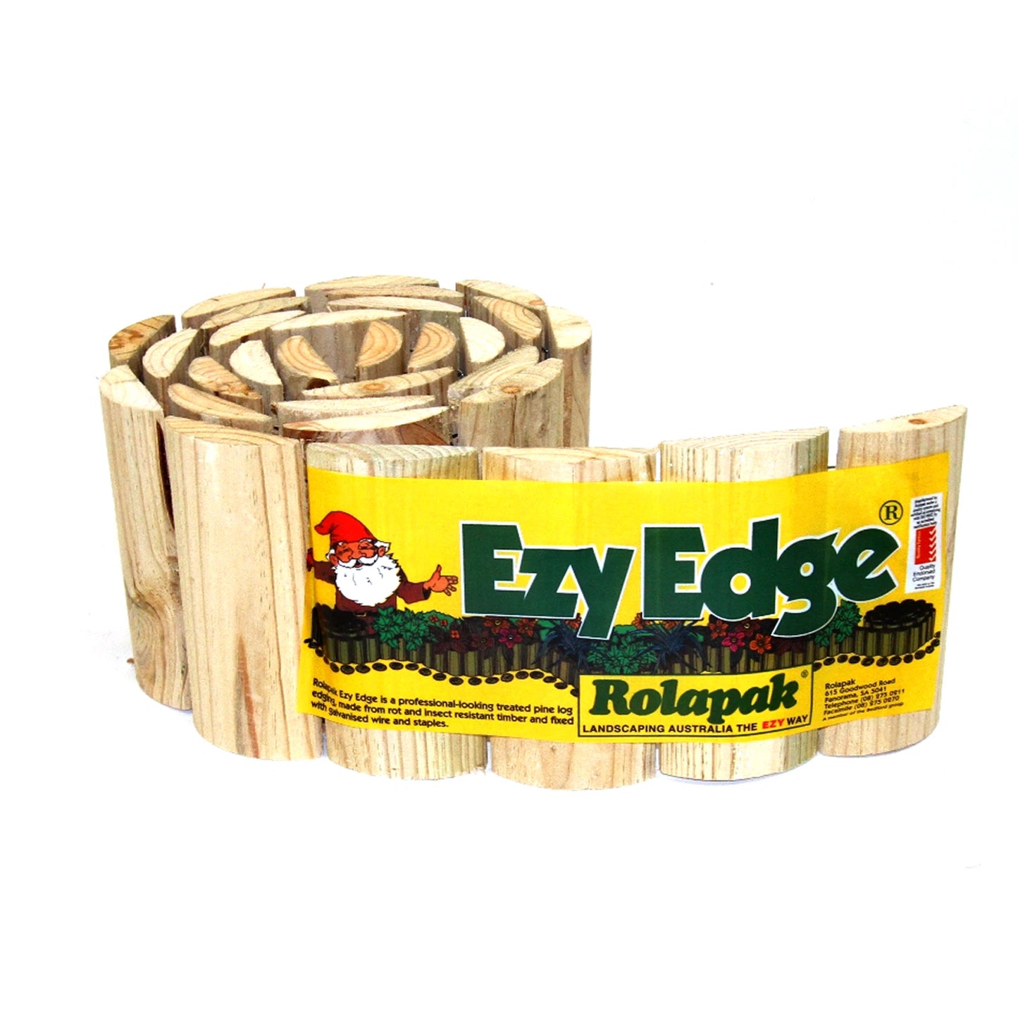 Rola Pak Treated Pine Ezy Edge Garden Edging 200mm x 2.8m - Easy Install, Rot Resistant