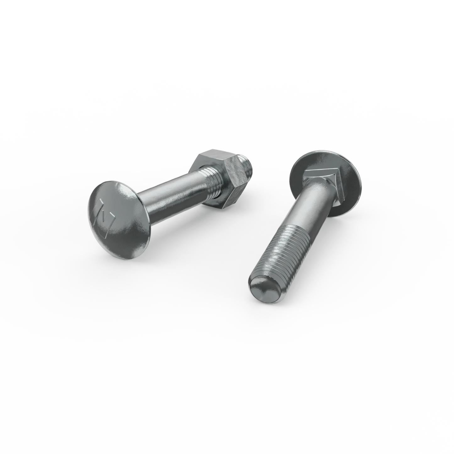 ZENITH M10 x 65mm Zinc Plated Cup Head Bolt & Nut, Corrosion Resistant, AS Compliant