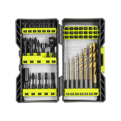 Ryobi 50-Piece Impact Drill & Drive Set with Torsion Zone & Precision-Milled Tip