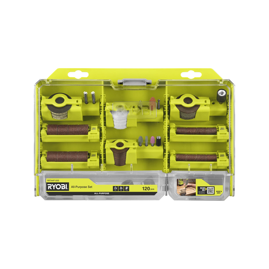 Ryobi 120-Piece Rotary Tool Set for Polishing, Sanding, Grinding & Cutting