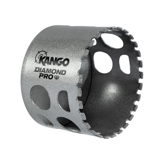 Kango 64mm Diamond Pro Hole Saw - Versatile, Durable, Wet/Dry Cutting, Thin Kerf Design