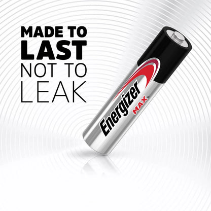 Energizer Max AAA Batteries 20 Pack - Long-Lasting, Leak-Resistant, Trusted Performance