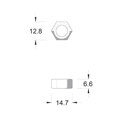 ZENITH M8 Zinc Plated Hex Nuts, Hexagonal Design, Corrosion Resistant, AS 1112 Compliant