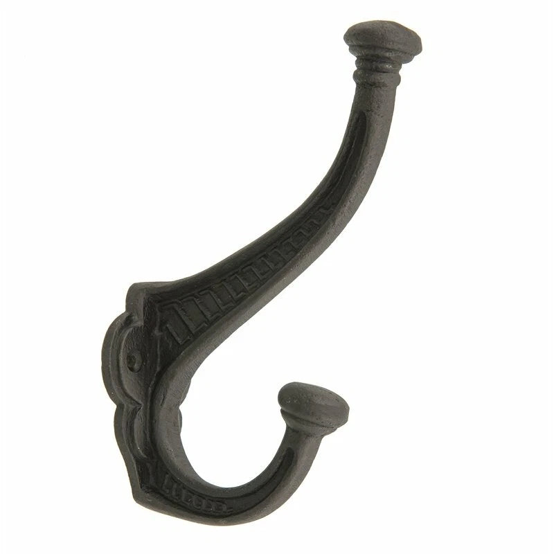 Zenith 150mm Matte Black Iron Robe Hook - Elegant & Durable, Easy Installation