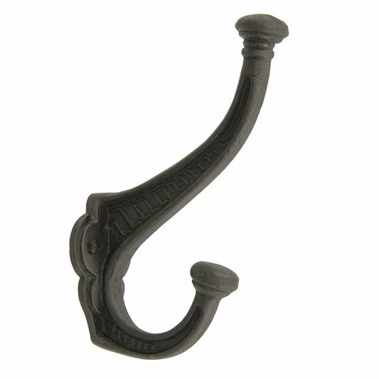 Zenith 150mm Matte Black Iron Robe Hook - Elegant & Durable, Easy Installation