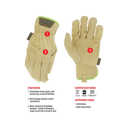 Mechanix Wear Medium Slim-Fit Water-Resistant Leather Rigger Glove