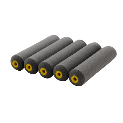 Monarch 160mm Dark High Density Foam Mini Roller 5 Pack - High Gloss Finish, Oil-Based Paints