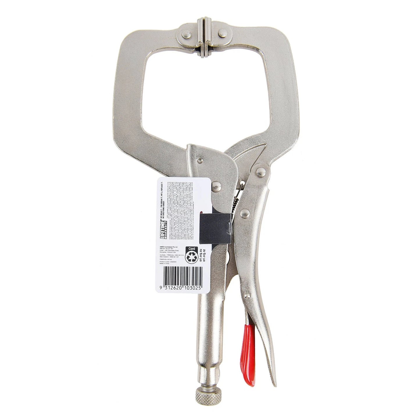 Trojan 280mm C Clamp Locking Pliers with Swivel Pad Jaws, Ideal for Welding, Lifetime Warranty