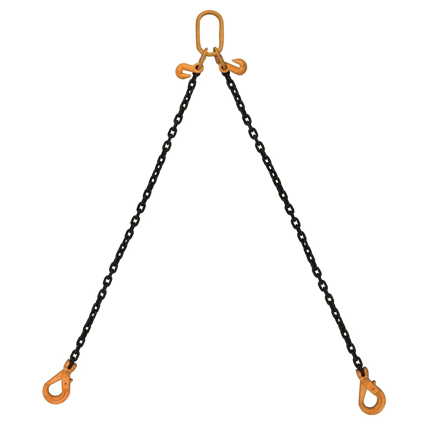 Gorilla 2m x 8mm 2-Leg Chain Sling, 3.5T Load Capacity, Grade 80 Alloy, Self-Locking Hooks