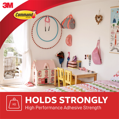 Command White Mixed Wall Adhesive Hooks 22 Pack - Variety Sizes, Damage-Free, Reusable