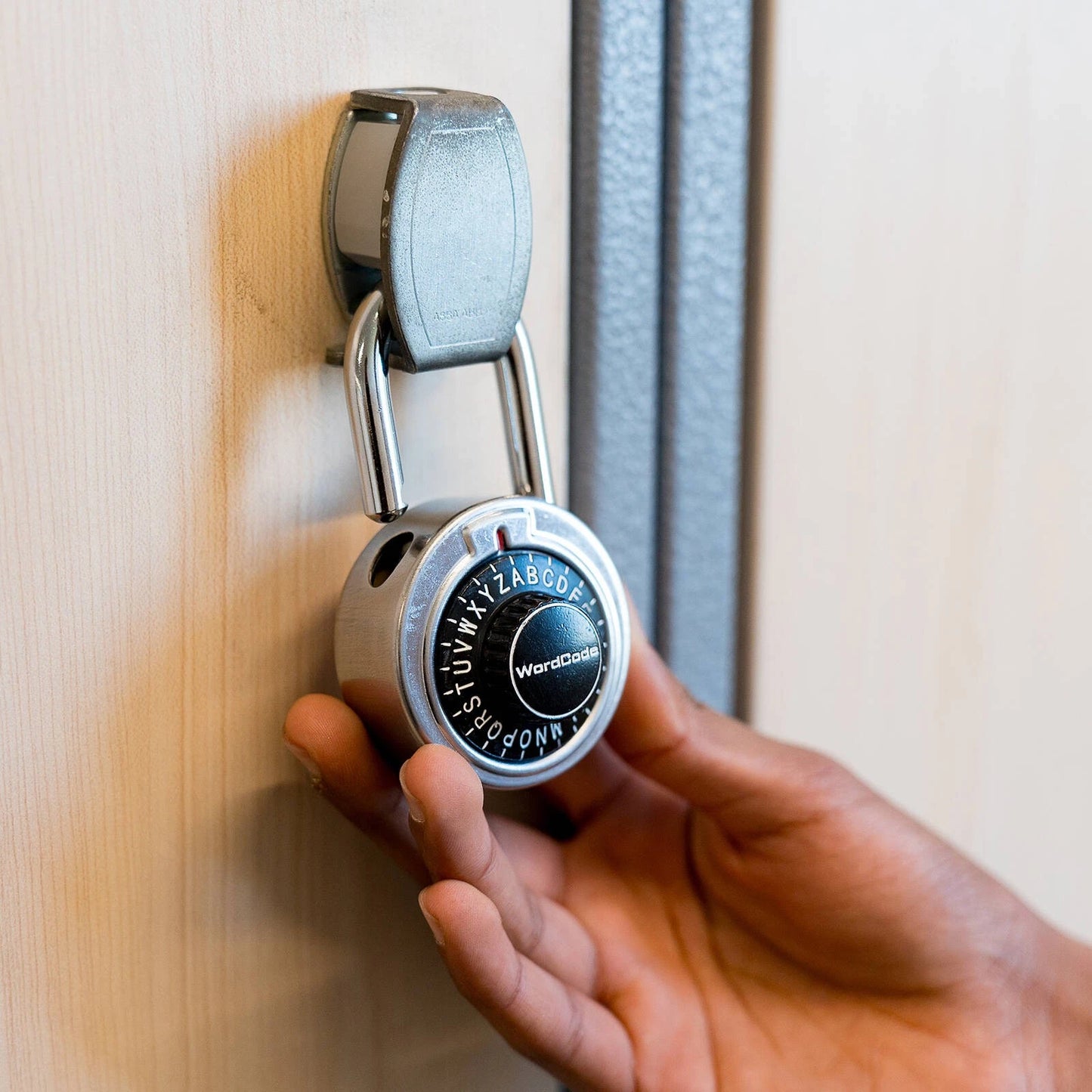 Wordcode 3 Letter Combination Dial Lock, Hardened Steel, 51mm, Silver